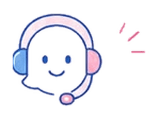 Customer support cartoon wearing a headset