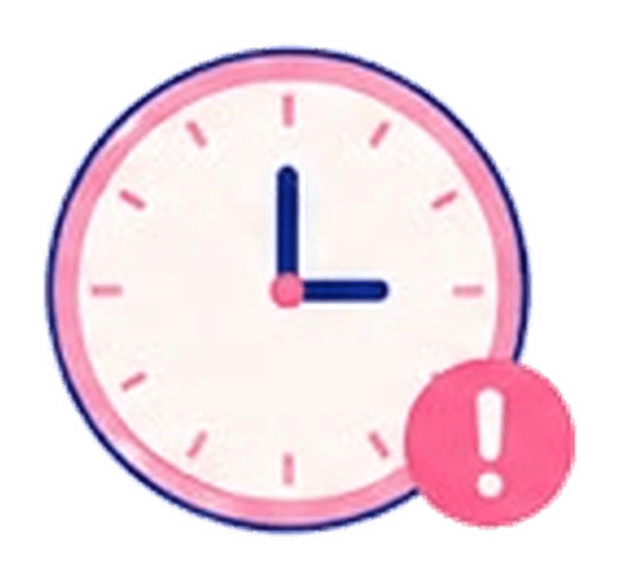 Late return clock illustration