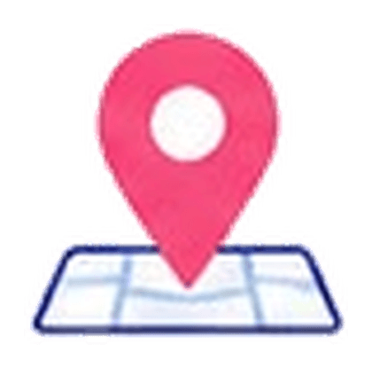 Pickup location map pin illustration